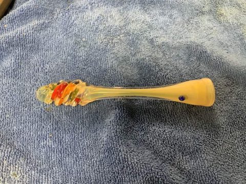 5.5’ Swirl Gold Fumed Twisted Chillum Hand Pipe