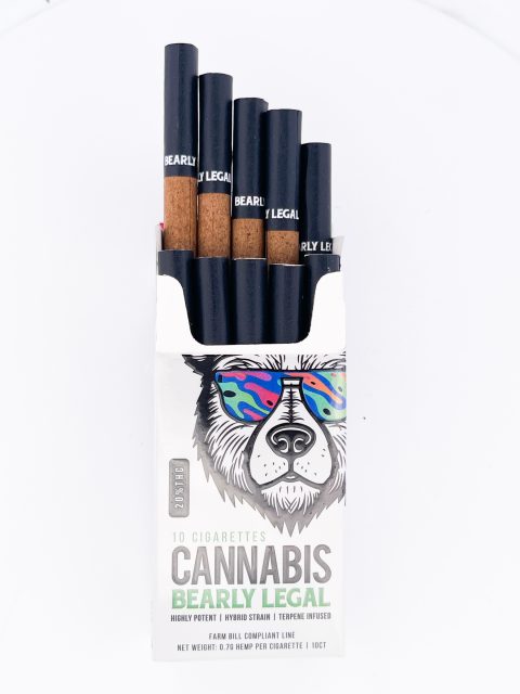 Bearly Legal THCA Hemp Cigarettes - 20% THCA - 10 count