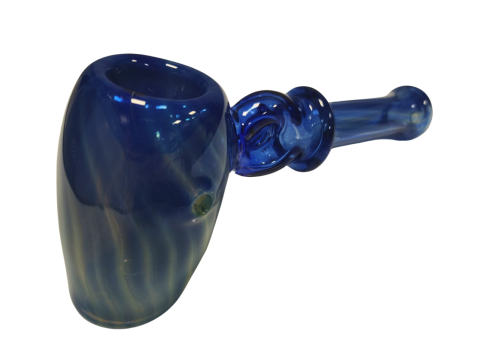 Color Changing Silver Fumed Donut Hole Glass Hammer Bubbler