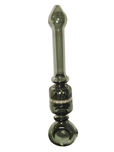 Long Spoon Hand Pipe w/ Honeycomb Percolator - 8in Long
